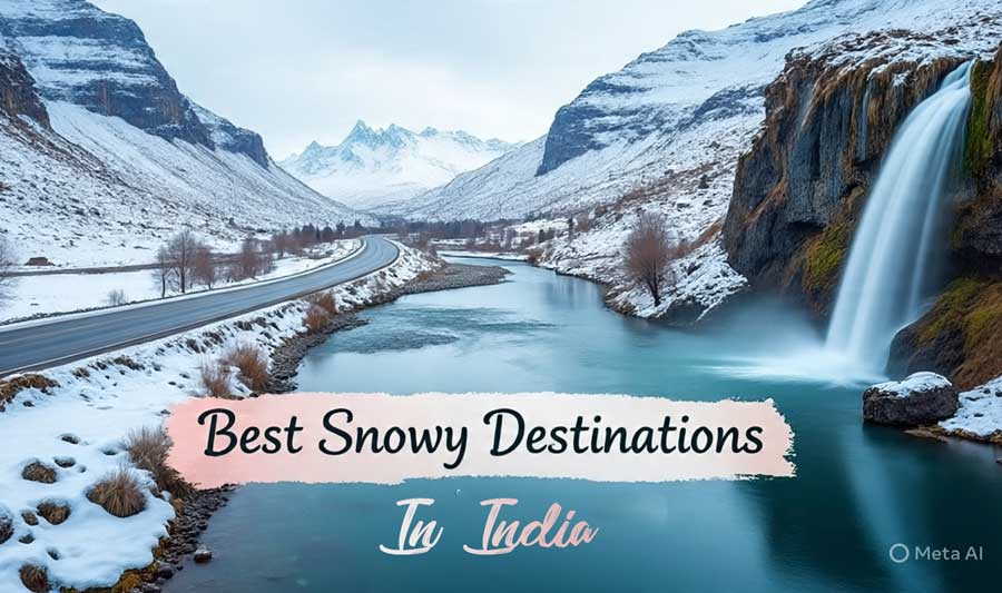 places to see snow in India